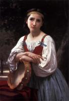 Bouguereau, William-Adolphe - Bohemienne au Tambour de Basque( Gypsy Girl with a Basque Drum)